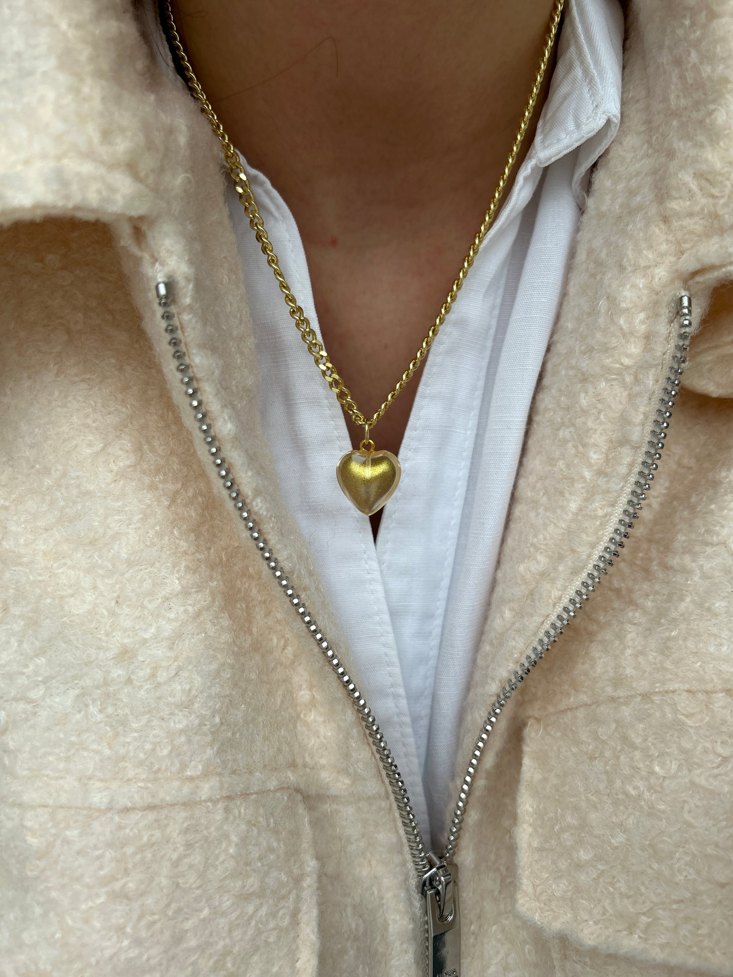 Exklusive Herz Halskette Alina 14 Karat Vergoldung/ Gold Plated
