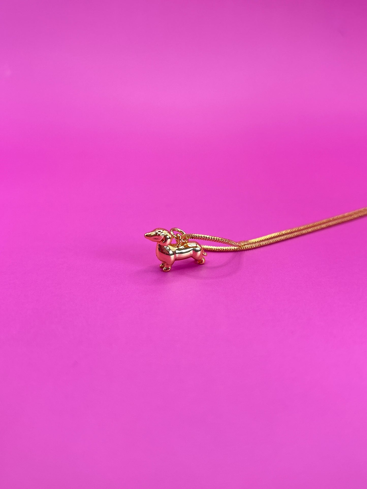 Charme Halskette Dackel 14 Karat Vergoldung/ Gold Platedo