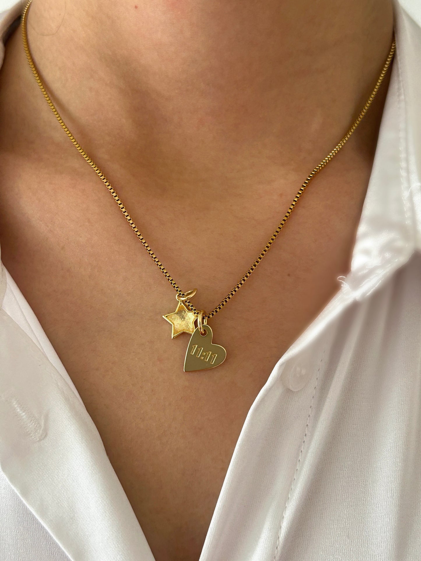 Exklusive Halskette Golden Sign, 14 Karat Vergoldung/ Gold Plated