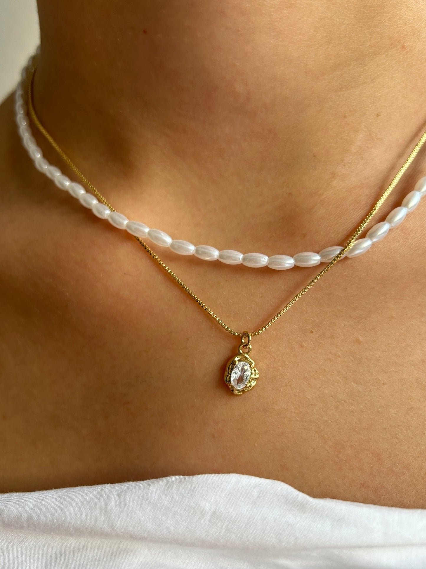 Exklusive Halskette Carolin 14 Karat Vergoldung/ Gold Plated
