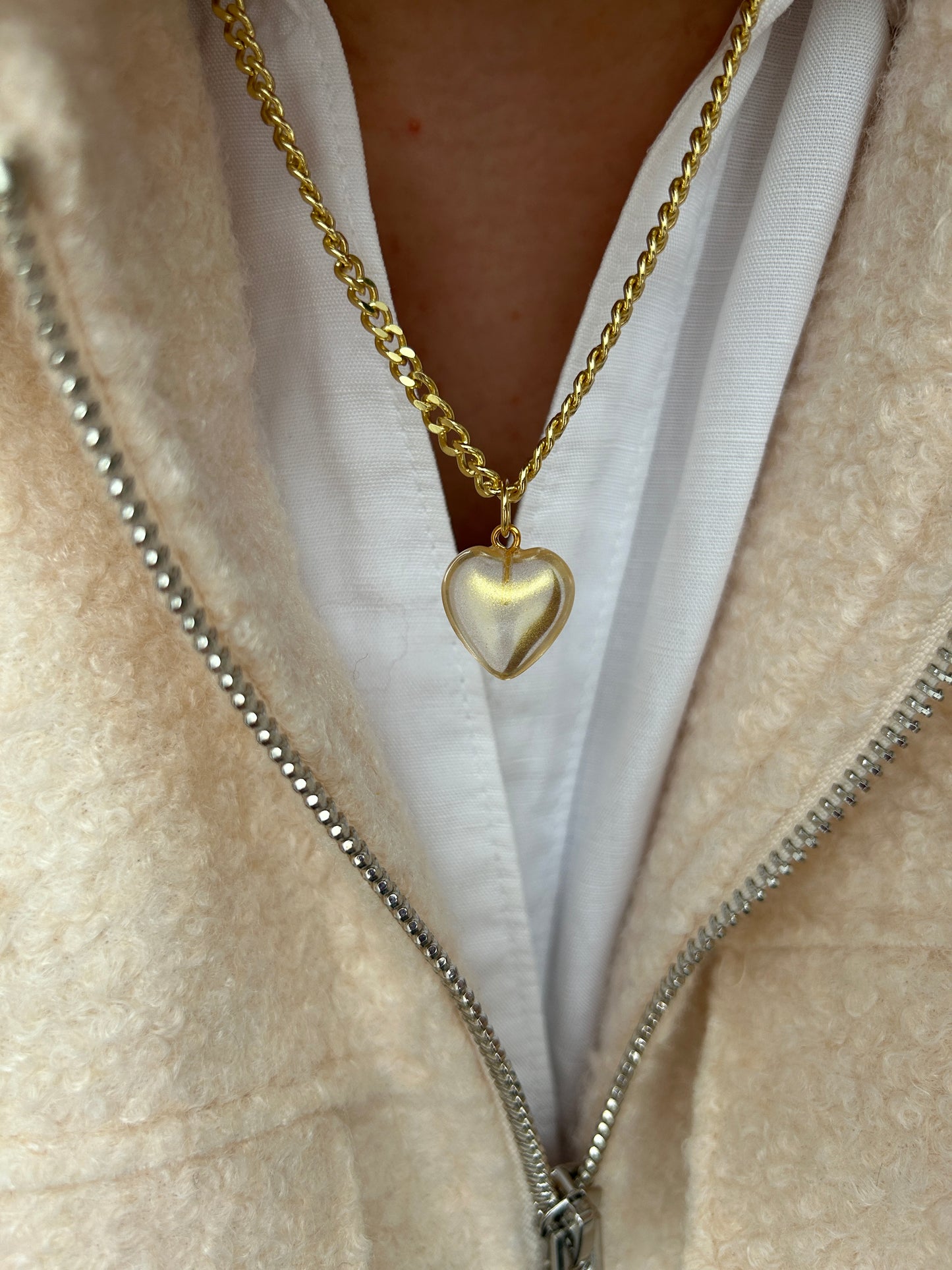 Exklusive Herz Halskette Alina 14 Karat Vergoldung/ Gold Plated
