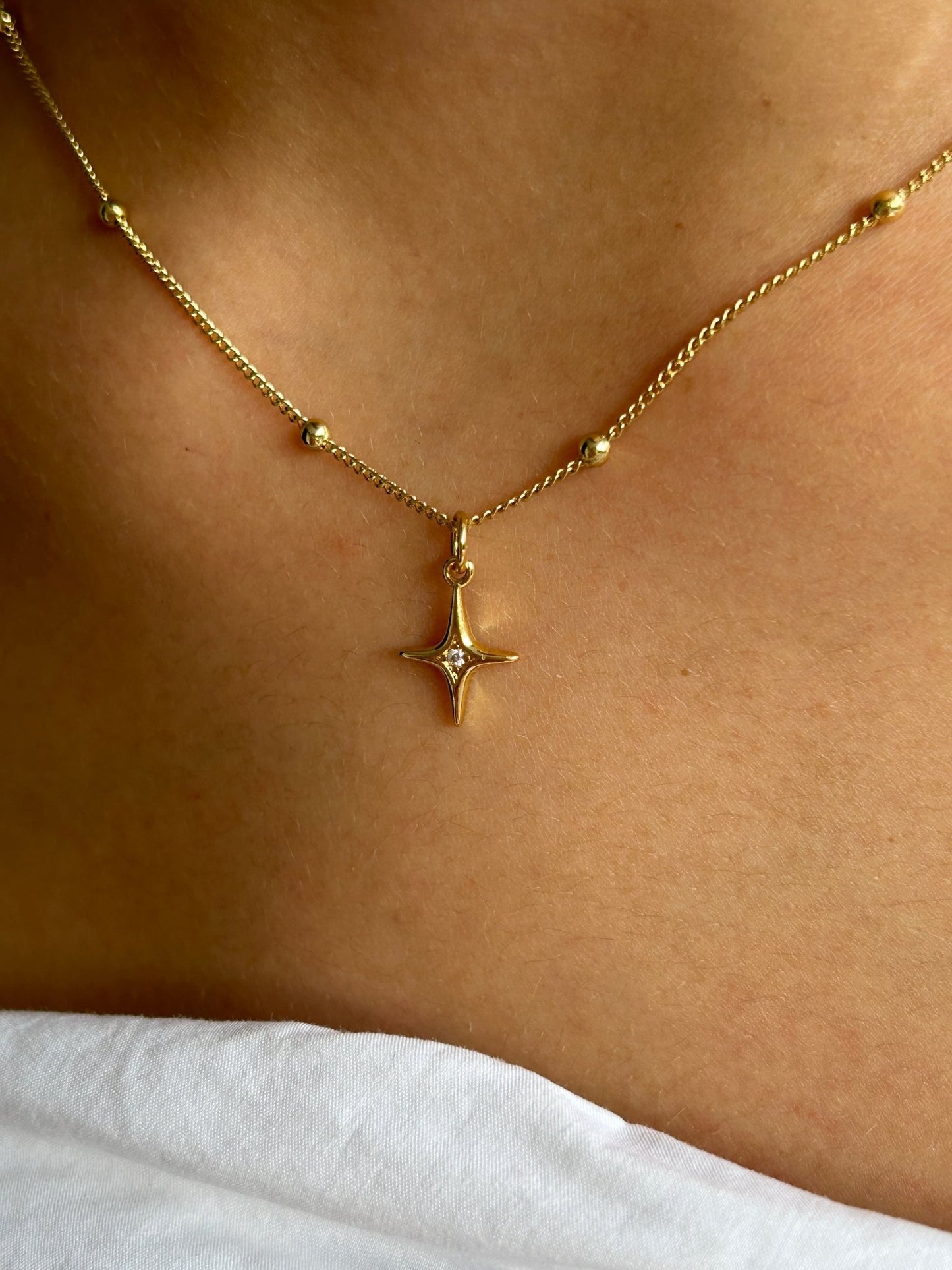 Charme Halskette Celine 14 Karat Vergoldung/ Gold Plated