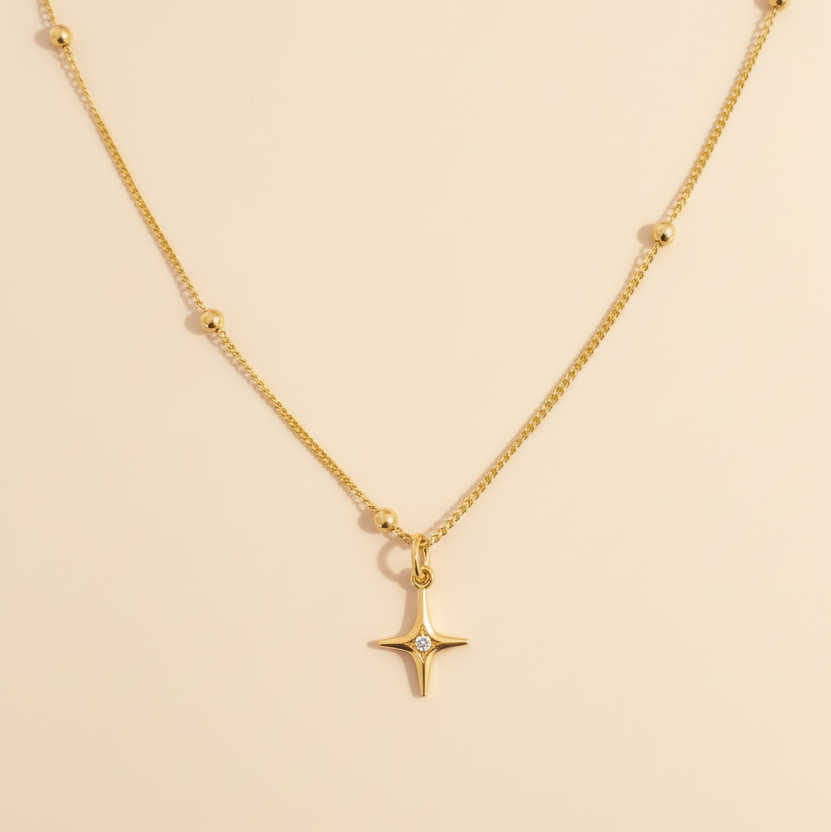 Charme Halskette Celine 14 Karat Vergoldung/ Gold Plated