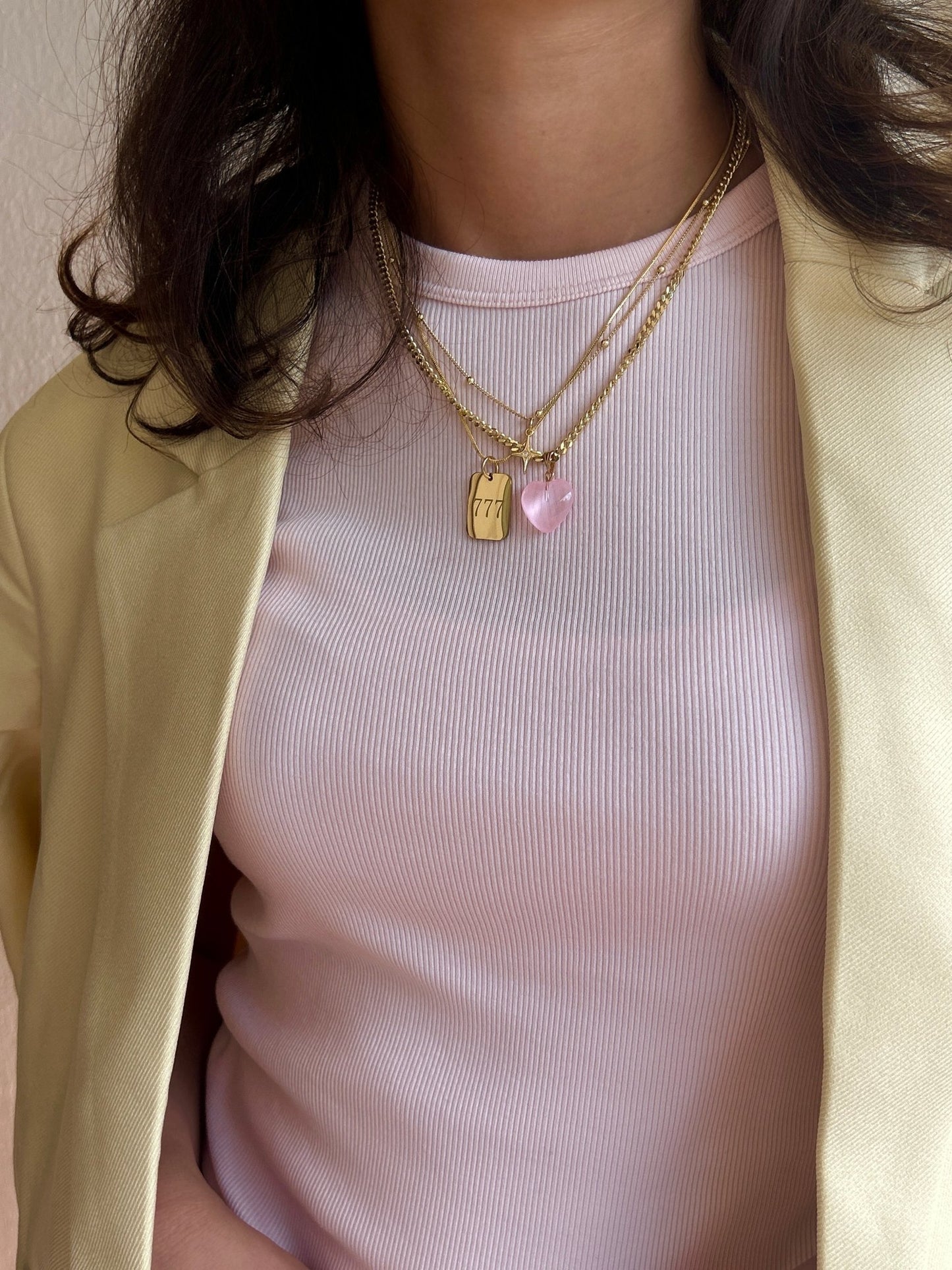 Exklusive Herz Halskette Lilly 14 Karat Vergoldung/ Gold Plated