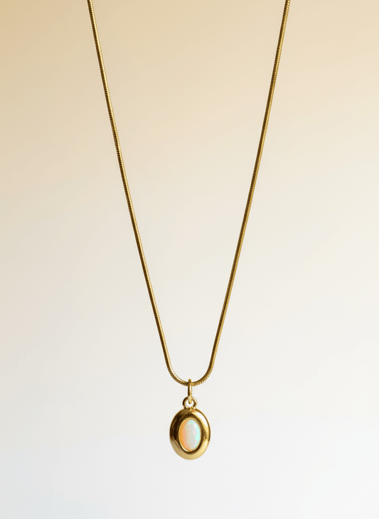 Charme Halskette Opal 14 Karat Vergoldung/ Gold Plated